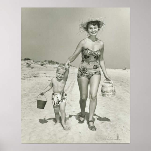 Affiches Mother and Son Walking (Devant)