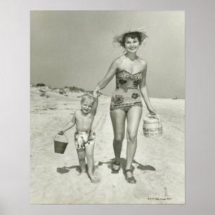 Affiches Mother and Son Walking