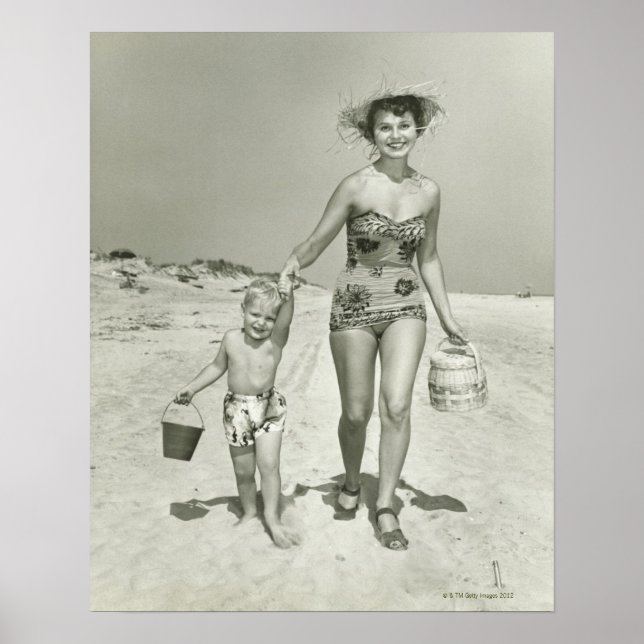 Affiches Mother and Son Walking (Devant)