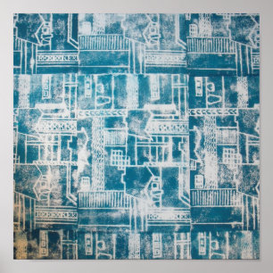 Affiches Motif bleu de Derby