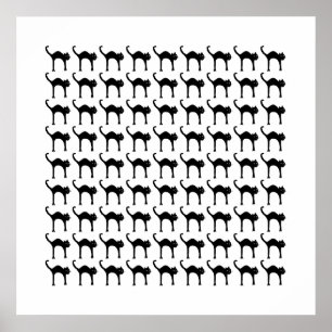 Affiches motif chat noir