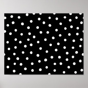 Affiches Motif Confetti Noir Et Blanc