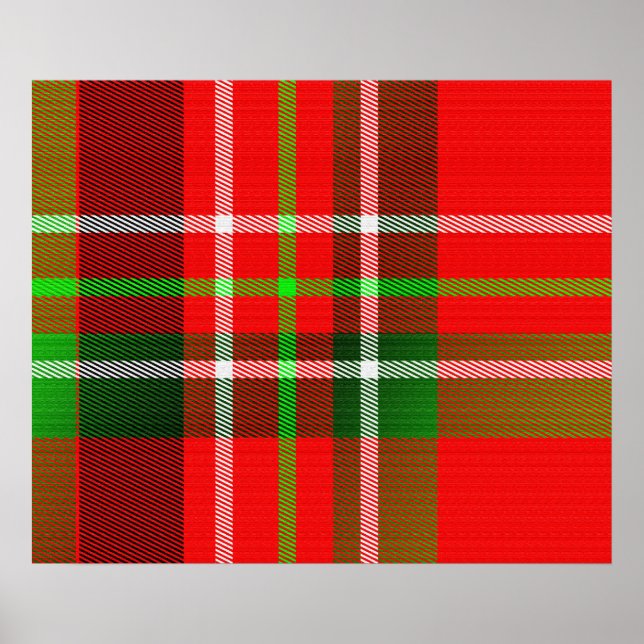Affiches Motif de Noël Tartan (Devant)