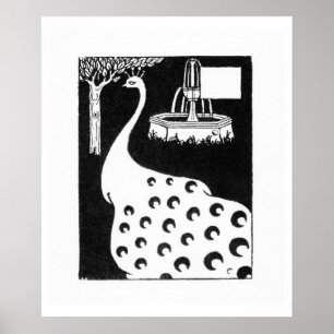 Affiches Motif de paon, de "d'Arthur de Le Morte" (litho)
