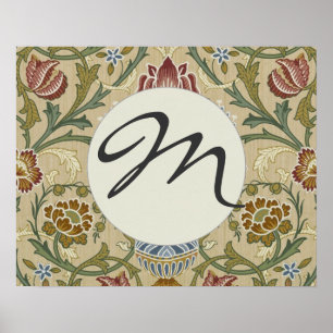Affiches Motif de papier peint floral brocart de William Mo