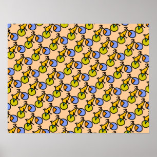 Affiches motif de vélos heureux