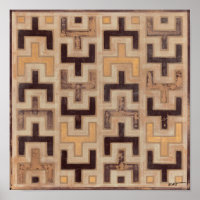Motif décoratif africain en tissu boueux