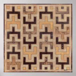 Affiches Motif décoratif africain en tissu boueux