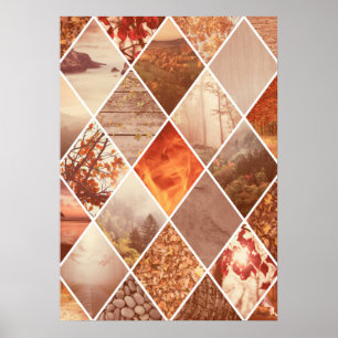 Affiches Motif diamant d'automne