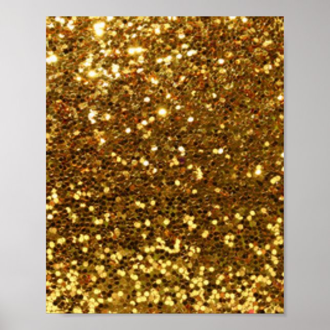 Affiches Motif d'impression Gold Glittery Diamants (Devant)