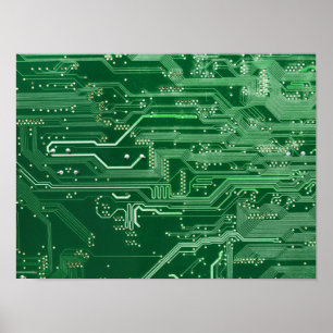 Affiches motif d'ordinateur de carte à circuit électronique