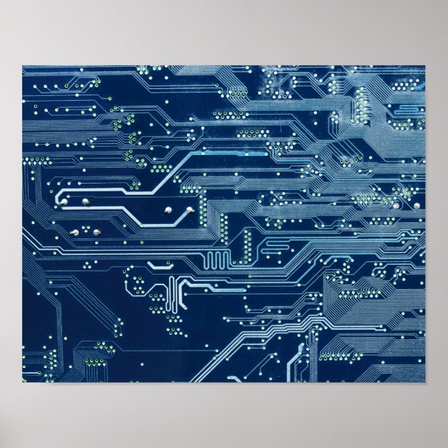 Affiches motif d'ordinateur de carte de circuits électroniq (Devant)