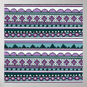 Affiches Motif ethnique pourpre