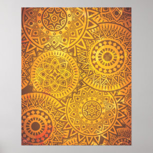 Affiches Motif Faux Golden Suns