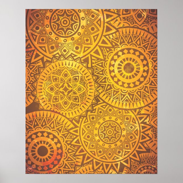 Affiches Motif Faux Golden Suns (Devant)
