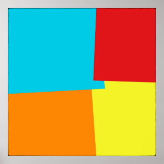 Affiches Motif géométrique couleur rétro #4