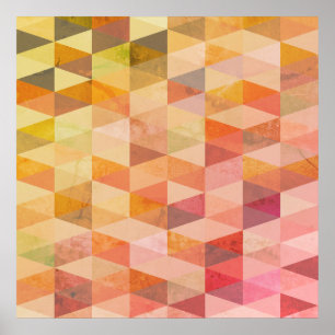 Affiches Motif géométrique de triangle mou