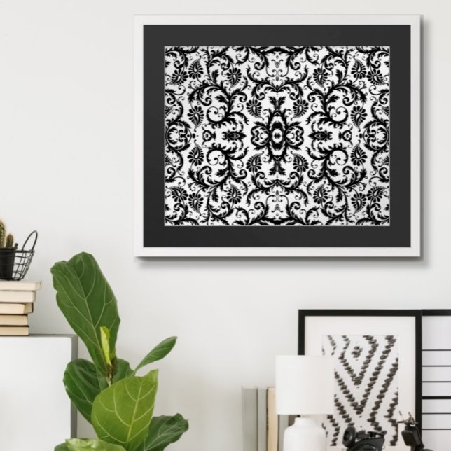 Affiches Motif Mariage Damask Swirl 2 (Créateur téléchargé)