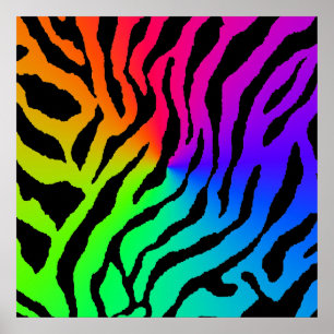 Affiches Motif Tigre Rétro Corey des années 80