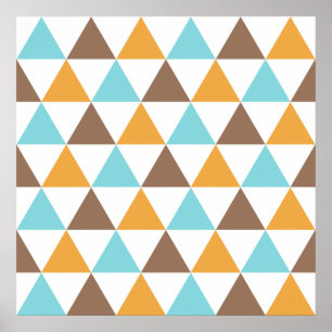 Affiches Motif triangle de couleur rétro