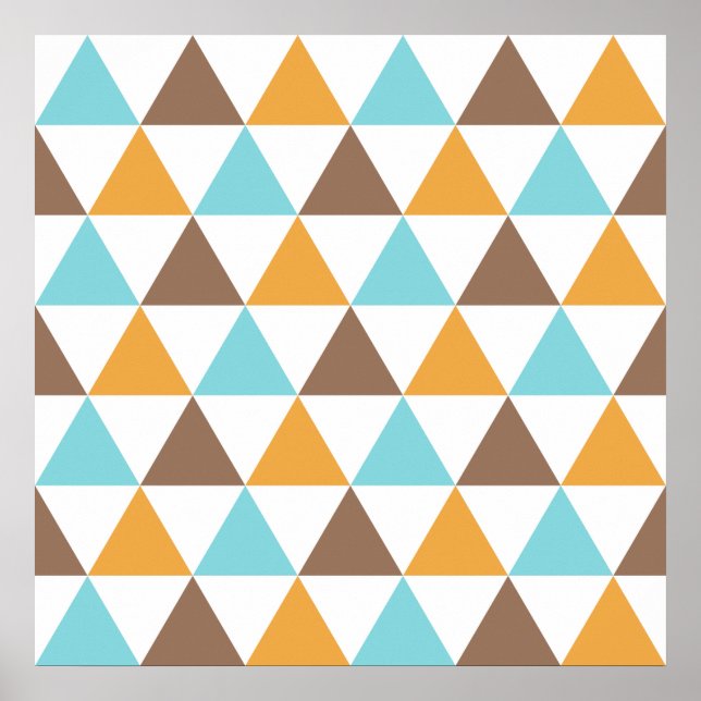 Affiches Motif triangle de couleur rétro (Devant)