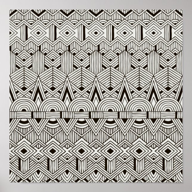 Affiches Motif tribal inspiré 2 (Devant)