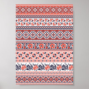 Affiches Motifs de conception de point de croix