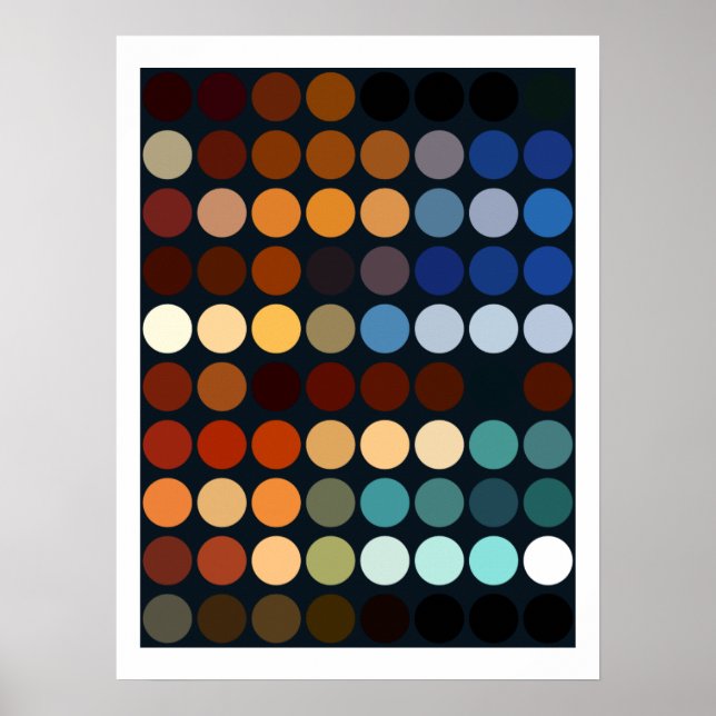 Affiches Motifs géométriques | Cercles multicolores (Devant)