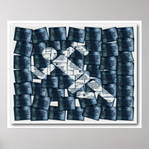 Affiches Motivation de course extrême Posterisée en bleu