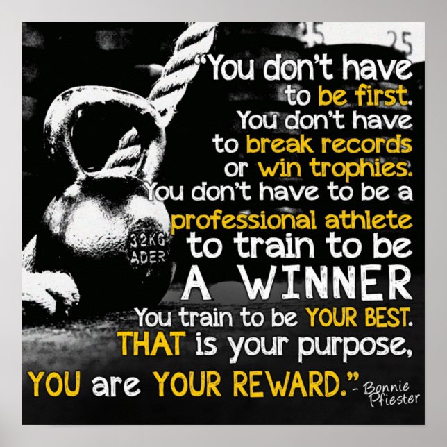 Affiches Motivation de l'entraînement (Devant)