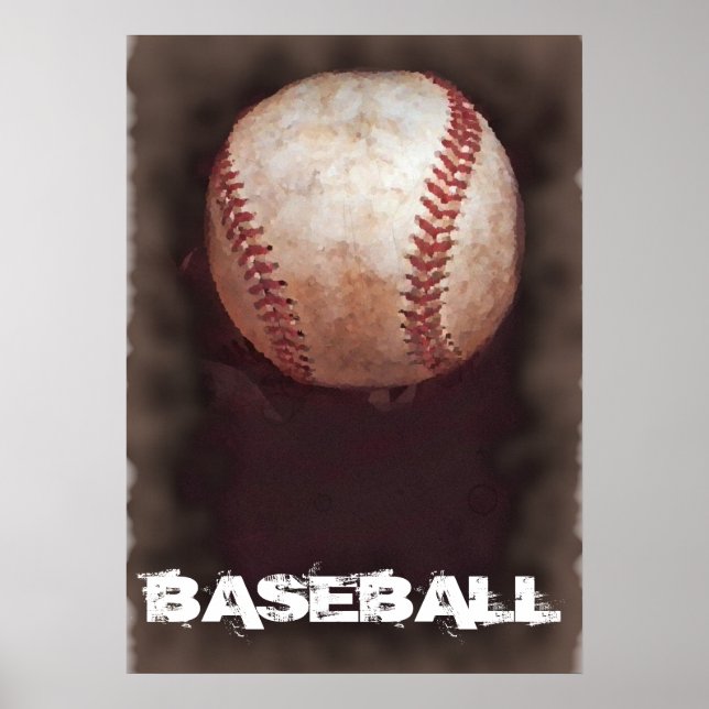 Affiches Motivation du baseball rétro (Devant)