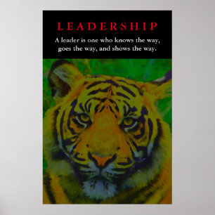 Affiches Motivation du leadership tigre