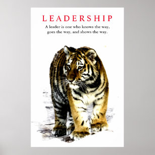 Affiches Motivation du leadership tigre
