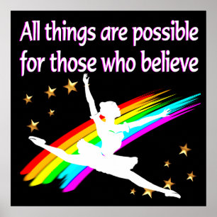 AFFICHES MOTIVER TOUTES LES CHOSES SONT POSSIBLES DANSER DE