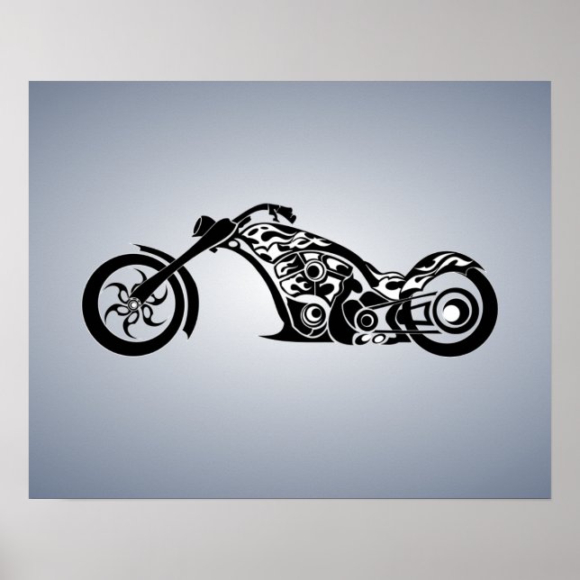 Affiches moto-bike-531004 TRIBAL TATTOO MOTORBIKE TRANSPOR (Devant)