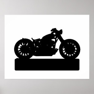 Affiches Moto noire pour murs