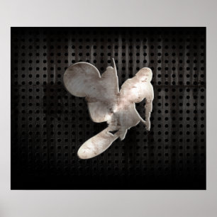 Affiches Motocross Whip; Cool Black