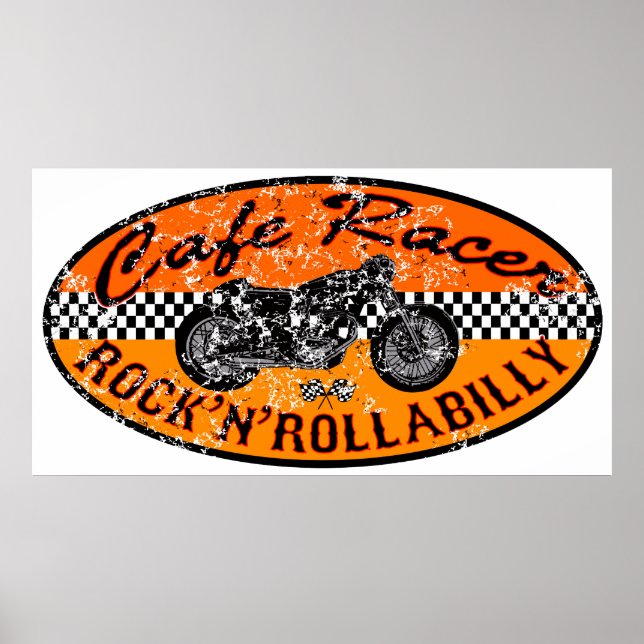 Affiches Motorcycle Cafe racer (Devant)