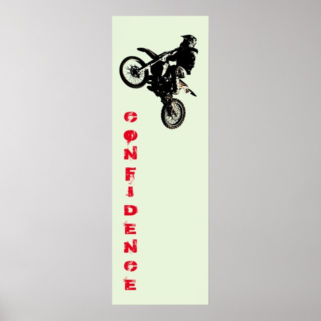 Affiches Motorcyle Sport Confiance Pop Art Motivation (Devant)