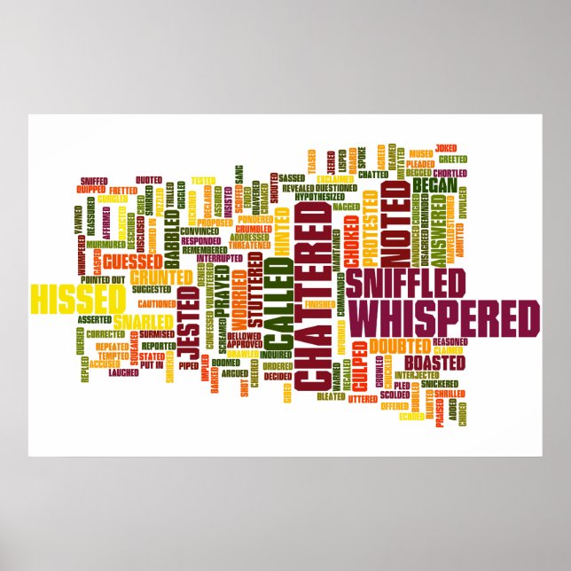 Affiches Mots à utiliser au lieu de l'affiche de classe (Devant)