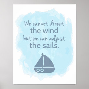 Affiches Mots de sagesse Nautique Citation de bateau à voil
