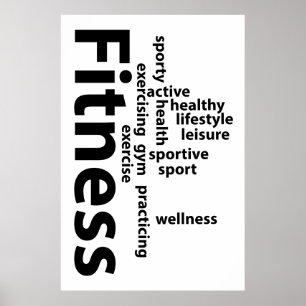 Affiches Mots fitness