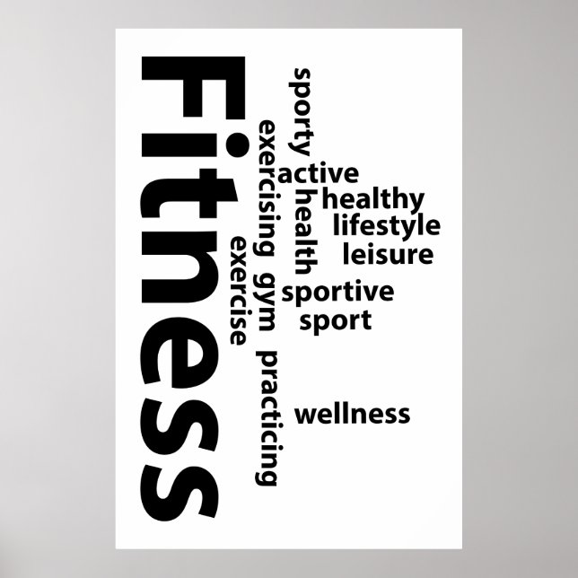 Affiches Mots fitness (Devant)
