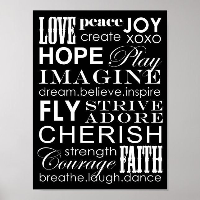 Affiches Mots Pour Vivre Par (Devant)