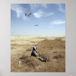 Affiches Mouche d'Ospreys de MV-22B au-dessus d'hôpital