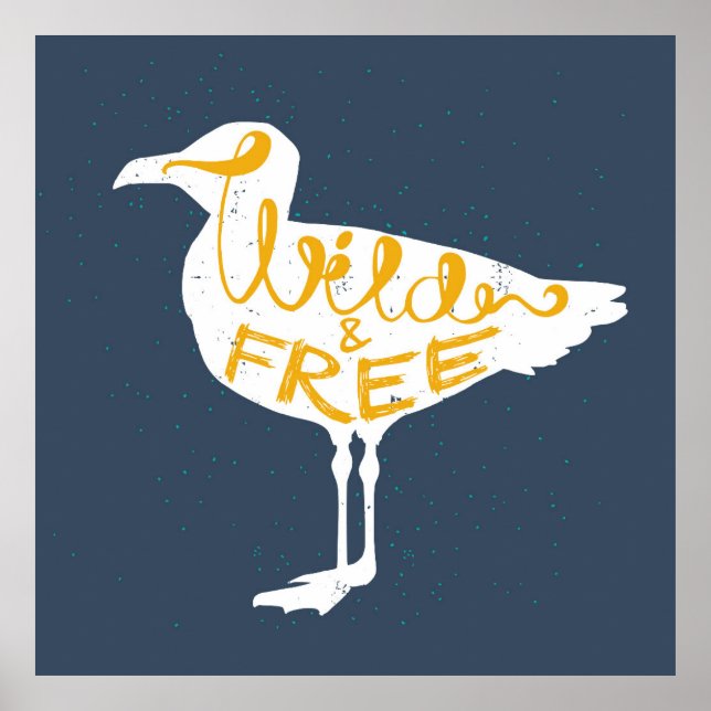 Affiches Mouette | Sauvage Et Libre (Devant)