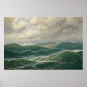 Affiches Mouettes au-dessus des vagues par Max Jensen