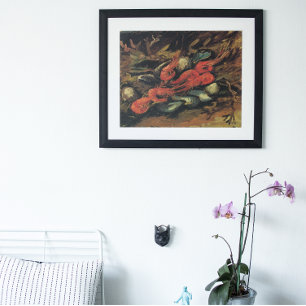Affiches Moules et crevettes de la nature morte par Vincent