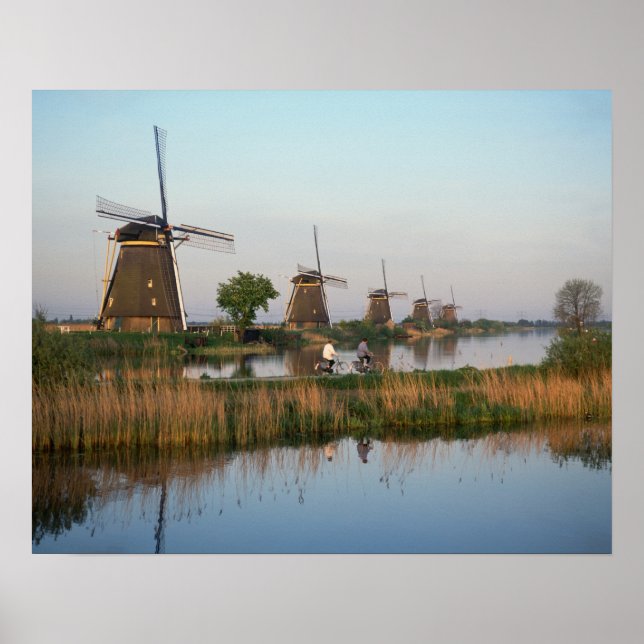Affiches Moulins à vent, Kinderdijk, Pays-Bas (Devant)