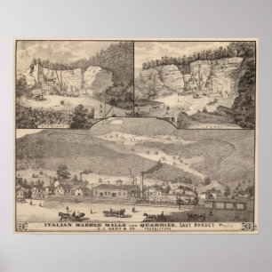 Affiches Moulins et carrières de marbre italiens